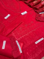 Elegant Embroidered Lawn Suit with Organza Dupatta