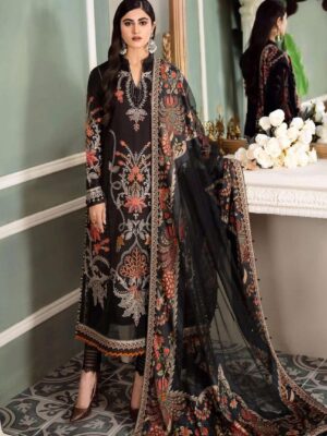 Premium Embroidered Lawn Eid Suit With Net Dupatta