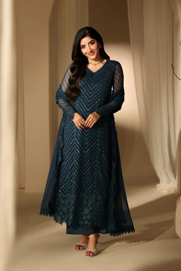 Premium Semi Pure Chiffon Embroidered Suit