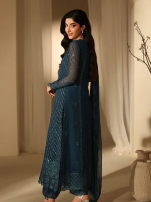 Premium Semi Pure Chiffon Embroidered Suit