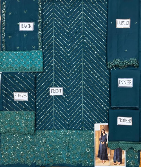 Premium Semi Pure Chiffon Embroidered Suit