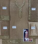 Luxury Semi Pure Chiffon Embroidered Suit With Hand Embellished Neck