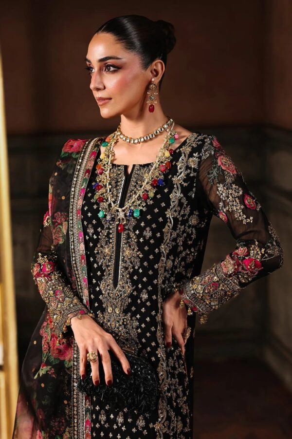 Ahmozi Luxury Heavy Embroidered Chiffon