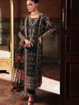 Ahmozi Luxury Heavy Embroidered Chiffon