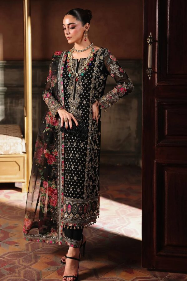 Ahmozi Luxury Heavy Embroidered Chiffon