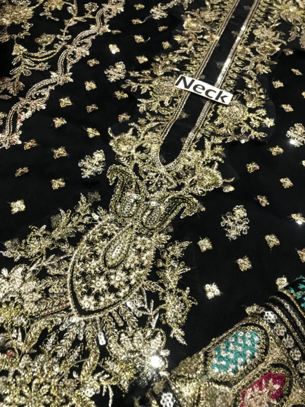 Ahmozi Luxury Heavy Embroidered Chiffon