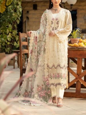 Premium Chikankari Embroidered Lawn 3-Piece Suit