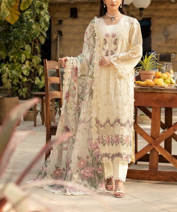 Premium Chikankari Embroidered Lawn 3-Piece Suit