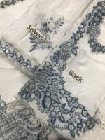 Heavy Embroidered Sheesha Silk Unstitched 3-Piece Suit with Adda Work