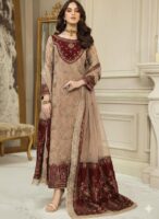 Celestial Spark – Sequins Embroidered Chiffon 3-Piece with Malai Trouser