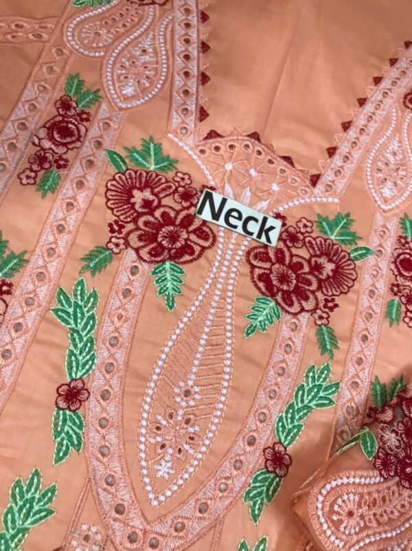 Regal Bloom – Heavy Embroidered Lawn 3-Piece with Printed Silk Dupatta