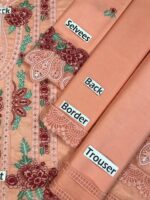 Regal Bloom – Heavy Embroidered Lawn 3-Piece with Printed Silk Dupatta