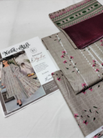 Afsafa Pure Lawn Embroidered 3-Piece Suit with Printed Dupatta