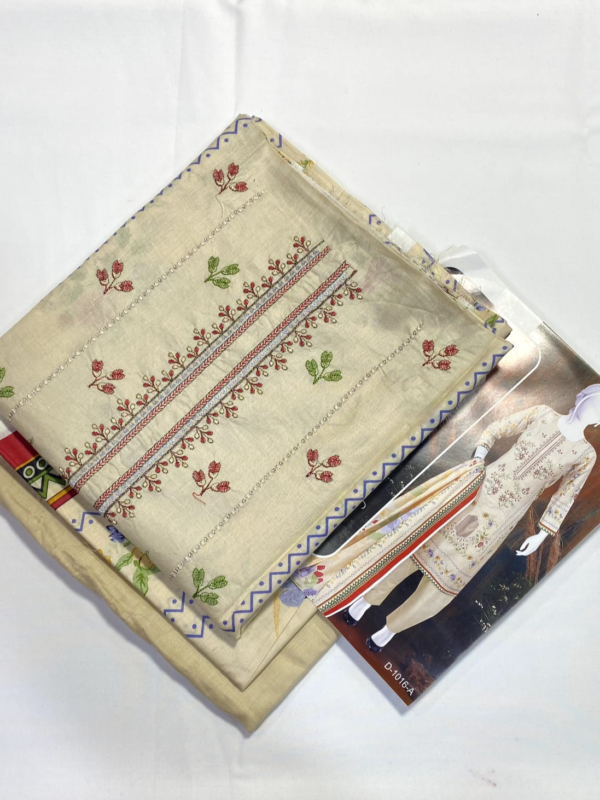 Afsafa Pure Lawn Embroidered 3-Piece Suit with Printed Dupatta