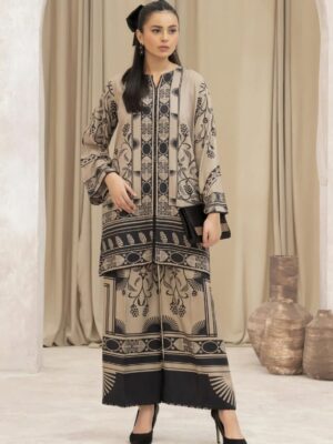 Digital Printed Lawn 2 Piece Unstitched Suit – Premium Bana Dora Cord Set