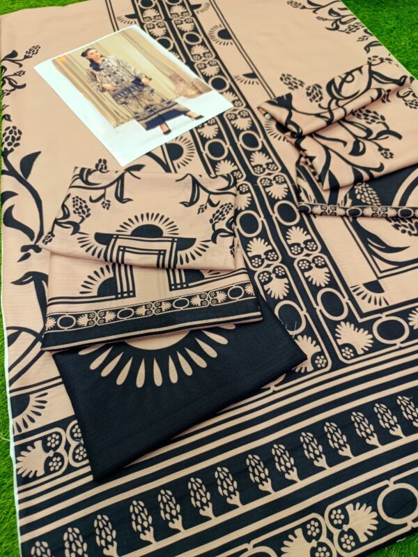 Digital Printed Lawn 2 Piece Unstitched Suit – Premium Bana Dora Cord Set