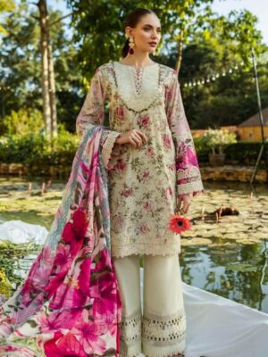 Premium Bana Dora Lawn Suit – Digital Dupatta (Design 02)