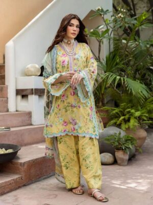 Premium Bana Dora Lawn Suit – Digital Dupatta (Design 04)