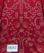 Afsafa Maroon Heavy Embroidered Chiffon Suit