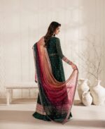 Afsafa Green Heavy Embroidered Chiffon 3 Piece Suit