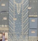 Afsafa Powder Blue Chiffon Embroidered 3 Piece Suit