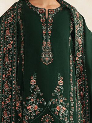 Afsafa Green Embroidered Egyptian Lawn 3 Piece Suit