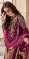 Afsafa Purple Embroidered Chiffon 3 Piece Suit