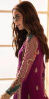 Afsafa Purple Embroidered Chiffon 3 Piece Suit